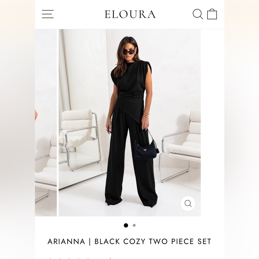 BRAND NEW!! Black Two Piece Travel Set